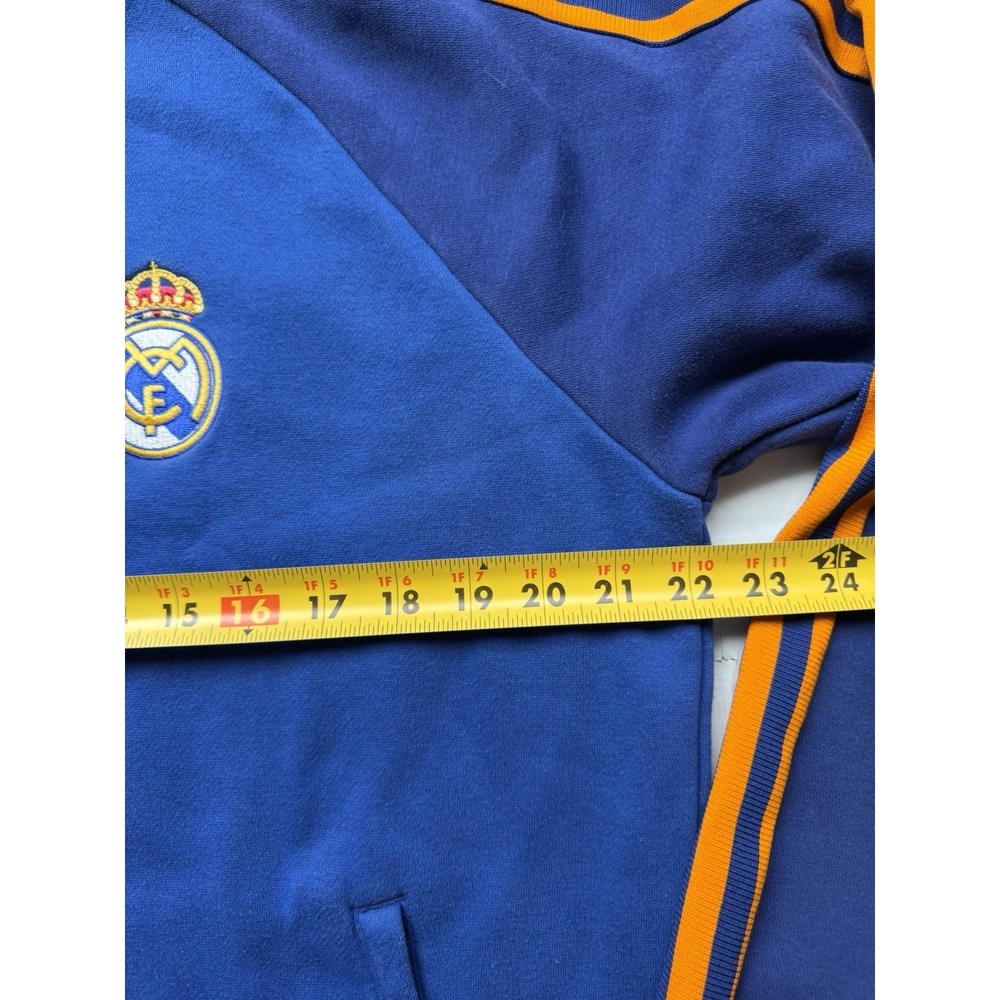 Adidas 2021 Real Madrid Full Zip Track Jacket Mens Large Blue Orange Soccer - Picture 5 of 7